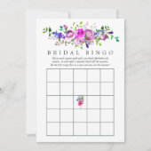 Ultra Violet Waterverf Floral Vrijgezellenfeest Bi Kaart (Voorkant)