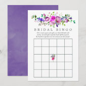 Ultra Violet Waterverf Floral Vrijgezellenfeest Bi Kaart (Voorkant / Achterkant)