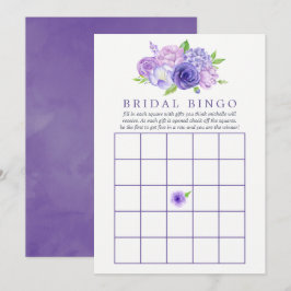 Ultra Violet Waterverf Floral Vrijgezellenfeest Bi Kaart