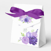 Ultra Violet Waterverf Floral Wedding Bedankdoosjes (Voorkant Zijde)