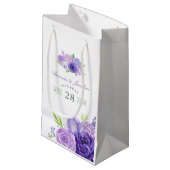 Ultra Violet Waterverf Floral Wedding Favor Klein Cadeauzakje (Voorkant Gekanteld)