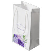 Ultra Violet Waterverf Floral Wedding Favor Klein Cadeauzakje (Achterkant Gekanteld)