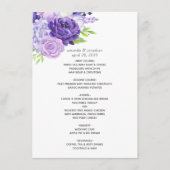 Ultra Violet Waterverf Floral Wedding Menu (Voorkant)