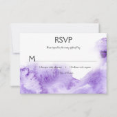 Ultra Violet Waterverf Splash RSVP Kaartje (Voorkant)