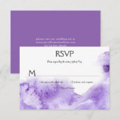 Ultra Violet Waterverf Splash RSVP Kaartje (Voorkant / Achterkant)