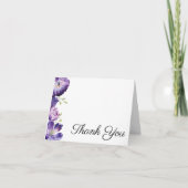 Ultra Violet Waterverf Tulps Weddenschap Bedankkaart (Voorkant)