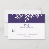 Ultra Violet Waterverf White Leaf Pattern RSVP (Voorkant)