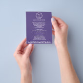 Ultra Violet Weddenschap Eenvoudige gastinformatie Flyer (Hand)
