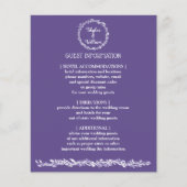 Ultra Violet Weddenschap Eenvoudige gastinformatie Flyer (Voorkant)