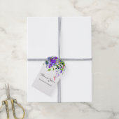 Ultra Violet Wedding Waterverf Floral Hartelijk da Cadeaulabel (Met Touw)