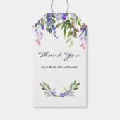 Ultra Violet Wedding Waterverf Floral Hartelijk da Cadeaulabel (Voorkant)