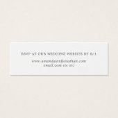 Ultra Violet Wedding Waterverf Floral RSVP Mini Visitekaartjes (Voorkant)