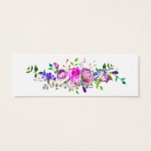 Ultra Violet Wedding Waterverf Floral RSVP Mini Visitekaartjes (Achterkant)