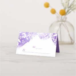 Ultra Violet White Leaf Overlay-kaarten Plaatskaartje