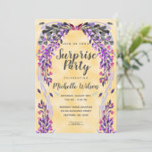 Ultra VioletGLITTER krans foto Surprise Party Kaart (Staand voorkant)