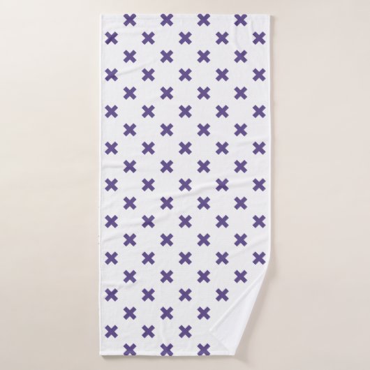 Ultra-violetkruisstiften op wit badhanddoek (Badhanddoek)