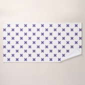 Ultra-violetkruisstiften op wit badhanddoek (Badhanddoek)
