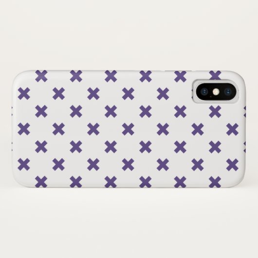 Ultra-violetkruisstiften op wit Case-Mate iPhone case (Achterkant (horizontaal))