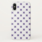 Ultra-violetkruisstiften op wit Case-Mate iPhone case (Achterkant)