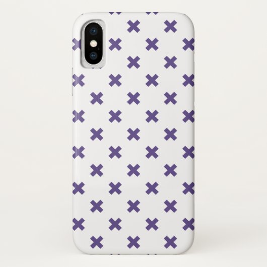 Ultra-violetkruisstiften op wit Case-Mate iPhone case (Achterkant)