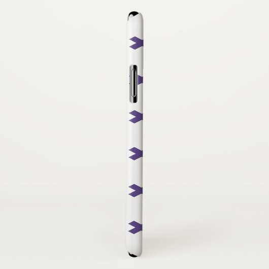 Ultra-violetkruisstiften op wit Case-Mate iPhone case (Achterkant / rechts)