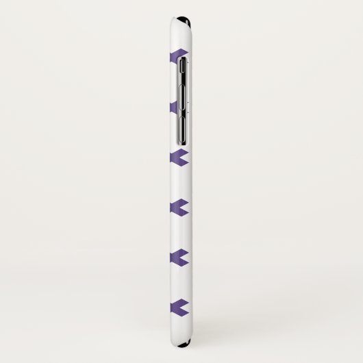 Ultra-violetkruisstiften op wit Case-Mate iPhone case (Achterkant/links)
