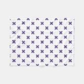 Ultra-violetkruisstiften op wit fleece deken (Voorkant (Horizontaal))