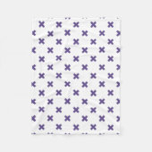Ultra-violetkruisstiften op wit fleece deken (Voorkant)