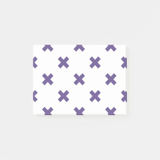 Ultra-violetkruisstiften op wit post-it® notes (Voorkant)
