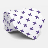 Ultra-violetkruisstiften op wit stropdas (Opgerold)