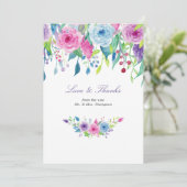 Ultra Violette Bloem Bedankkaart (Staand voorkant)