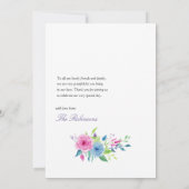 Ultra Violette Bloem Dankkaart Bedankkaart (Achterkant)