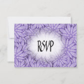 Ultra Violette Bloemige RSVP met entree selectie Kaart (Achterkant)