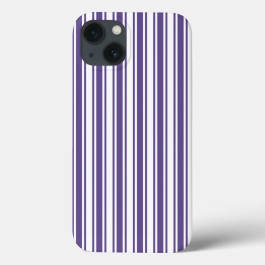 Ultra violette en witte candy strepen Case-Mate iP iPhone Case (Achterkant)