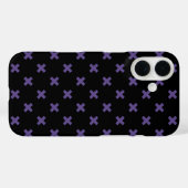 Ultra violette kruissteken op zwart Case-Mate iPhone case (Achterkant (horizontaal))