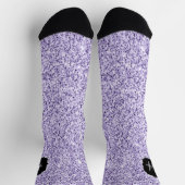 Ultra violette licht paarse glitter glans Monogram Sokken (Top)