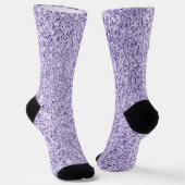 Ultra violette licht paarse glitter glans Monogram Sokken (Gebogen)