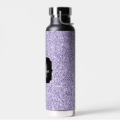 Ultra violette licht paarse glitters glans Monogra Waterfles (Links)
