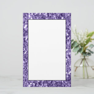 Ultra violette paarse glitters glinsteren briefpapier