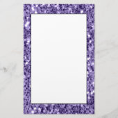 Ultra violette paarse glitters glinsteren briefpapier (Voorkant)