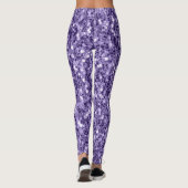 Ultra violette paarse glitters glinsteren leggings (Achterkant)