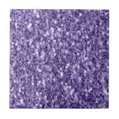Ultra violette paarse glitters glinsteren tegeltje (Voorkant)