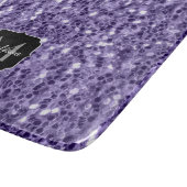 Ultra violette paarse glitters glinsterend Monogra Snijplank (Hoek)