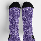 Ultra violette paarse glittersparkel Monogram Sokken (Top)