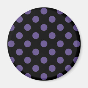 Ultra violette polka stippen op zwart magneet