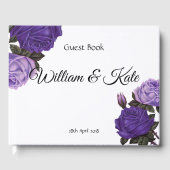 Ultra violette Rozen bruiloft Gastenboek (Voorkant)