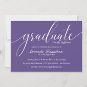 Ultra violette typografie Afstudeer Uitnodiging (Voorkant)
