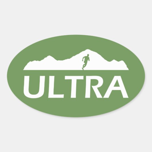 Ultraactief Ovale Sticker (Voorkant)