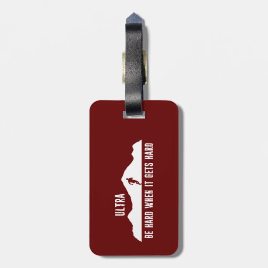 Ultraactief, wees hard wanneer het hard wordt bagagelabel (Achterkant verticaal)