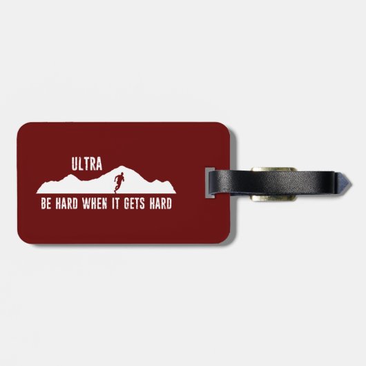 Ultraactief, wees hard wanneer het hard wordt bagagelabel (Achterkant horizontaal)